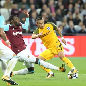 Anthony Knockaert of Brighton and Hove Albion Faces Off Against West Ham United in Premier League Clash, 20th October 2017 Anthony Knockaert of Brighton and Hove Albion Faces Off Against West Ham United in Premier League Clash, 20th October 2017