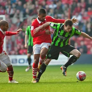 Ashley Barnes: In Action for Brighton & Hove Albion against Nottingham Forest, March 2012 Ashley Barnes: In Action for Brighton & Hove Albion against Nottingham Forest, March 2012
