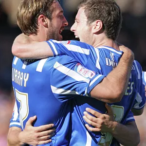 Ashley Barnes and Glenn Murray celebrate