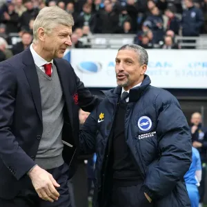 Battle of the Managers: Hughton vs. Wenger - Brighton & Hove Albion vs. Arsenal, Premier League, 04MAR18 Battle of the Managers: Hughton vs. Wenger - Brighton & Hove Albion vs. Arsenal, Premier League, 04MAR18