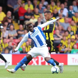 Bissouma vs. Capoue: Intense Midfield Battle at Vicarage Road - Watford vs. Brighton & Hove Albion (11AUG18)