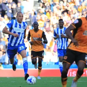 Bobby Zamora Charges Forward: Brighton and Hove Albion vs. Hull City, Sky Bet Championship 2015 Bobby Zamora Charges Forward: Brighton and Hove Albion vs. Hull City, Sky Bet Championship 2015