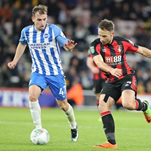 Bournemouth vs. Brighton and Hove Albion: Clash of Midfielders - Desmond Hutchinson and Marc Pugh in EFL Cup Action (19SEP17)