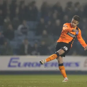 Brighton Defender Joe Bennett Scores Off the Crossbar Against Millwall (Millwall 17MAR15)