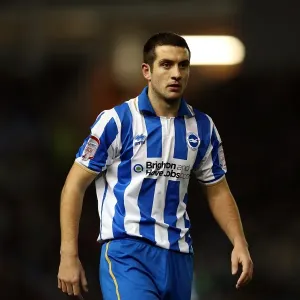 Brighton Derby: Gary Dicker of Brighton & Hove Albion in Action against Derby County, January 12, 2013 Brighton Derby: Gary Dicker of Brighton & Hove Albion in Action against Derby County, January 12, 2013