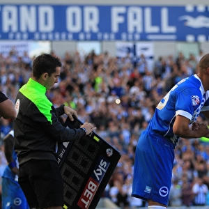 Brighton & Hove Albion: Bobby Zamora Welcomes Sam Baldock as a Substitute Against Hull City (07/08/2015)