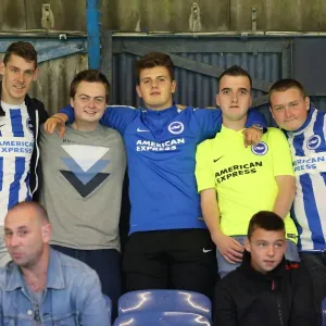 Brighton and Hove Albion Celebrate Victory Over Southend United in 2015 Capital One Cup