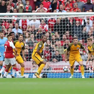 Brighton and Hove Albion Defend in Unison against Arsenal (01OCT17) Brighton and Hove Albion Defend in Unison against Arsenal (01OCT17)