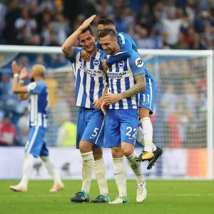 Brighton and Hove Albion: Dunk, Duffy, and Knockaert Celebrate Victory Over Newcastle United (24SEP17) Brighton and Hove Albion: Dunk, Duffy, and Knockaert Celebrate Victory Over Newcastle United (24SEP17)