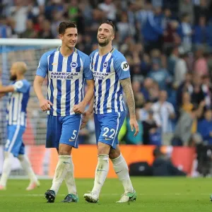 Brighton and Hove Albion: Dunk and Duffy Celebrate Victory over Newcastle United (24SEP17) Brighton and Hove Albion: Dunk and Duffy Celebrate Victory over Newcastle United (24SEP17)