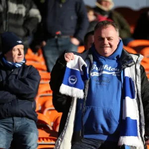 Brighton and Hove Albion Fans in Action at Bloomfield Road (31Jan15)