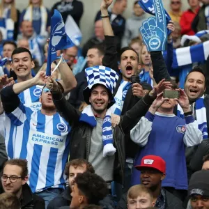 Brighton and Hove Albion Fans in Action during the EFL Sky Bet Championship Match vs. Wigan Athletic (17APR17) Brighton and Hove Albion Fans in Action during the EFL Sky Bet Championship Match vs. Wigan Athletic (17APR17)