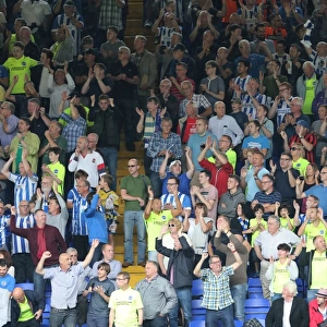 Brighton and Hove Albion Fans in Action at Ipswich Town Championship Clash, August 2015