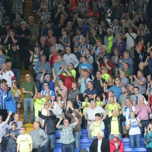 Brighton and Hove Albion Fans in Action at Ipswich Town Championship Clash, August 2015