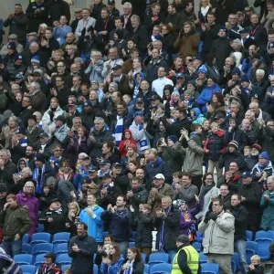 Brighton and Hove Albion Fans Celebrate Championship Victory over Wigan Athletic (Blackburn Rovers 08NOV14)