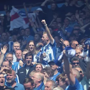 Brighton and Hove Albion Fans Celebrate Promotion to Premier League at Villa Park (07MAY17)