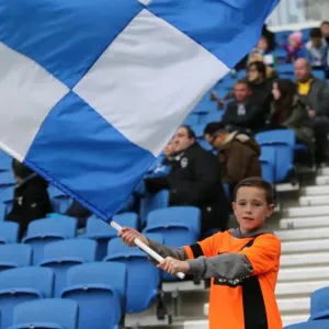 Brighton and Hove Albion Fans Celebrate during Sky Bet Championship Match vs. Wigan Athletic (8 November 2014)