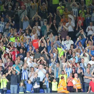 Brighton and Hove Albion Fans in Full Force: Intense Moments at the Ipswich Town Championship Clash (August 2015)