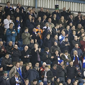 Brighton and Hove Albion Fans in Full Force at Millwall's New Den (17MAR15)