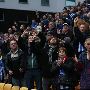 Brighton and Hove Albion Fans in Full Force at Norwich City's Carrow Road (22NOV14)