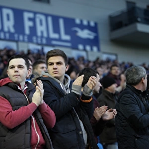 Brighton and Hove Albion Fans Honor Sarah Watts with a Moment of Applause (17 Jan 2015)