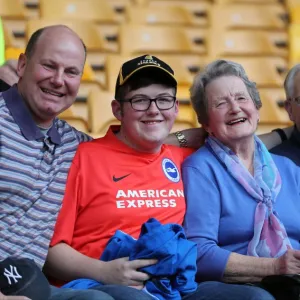 Brighton and Hove Albion Fans Passionate Showing at Molineux Stadium during Sky Bet Championship Match vs. Wolverhampton Wanderers (September 2015)