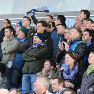 Brighton and Hove Albion Fans Passionate Support at Blackburn Rovers Championship Match, March 2015
