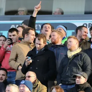 Brighton and Hove Albion Fans Passionate Support at Blackburn Rovers Championship Match (21MAR15)
