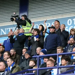 Brighton and Hove Albion Fans Passionate Support at Bolton Wanderers Championship Match, 28th February 2015