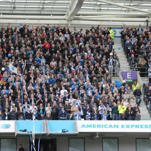 Brighton and Hove Albion Fans in Full Support at the American Express Community Stadium vs. Wigan Athletic (17APR17) Brighton and Hove Albion Fans in Full Support at the American Express Community Stadium vs. Wigan Athletic (17APR17)