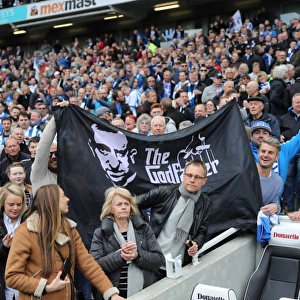 Brighton and Hove Albion Fans in Full Throat at the American Express Community Stadium during EFL Sky Bet Championship Match vs. Wigan Athletic (17APR17)
