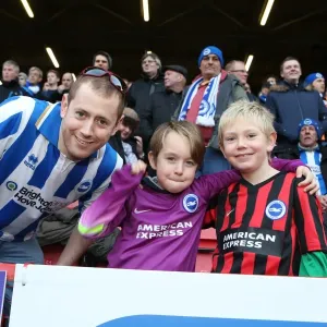 Brighton and Hove Albion Fans in Full Throat at Charlton Athletic Match, January 2015 Brighton and Hove Albion Fans in Full Throat at Charlton Athletic Match, January 2015
