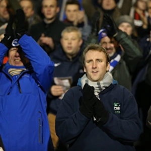 Brighton and Hove Albion Fans in Full Throat at Craven Cottage (2014)