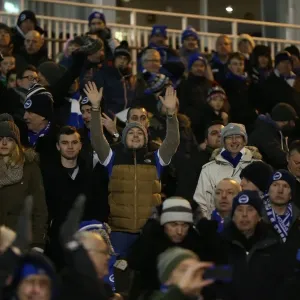 Brighton & Hove Albion Fans in Full Throat at Fulham's Craven Cottage (29DEC14) Brighton & Hove Albion Fans in Full Throat at Fulham's Craven Cottage (29DEC14)