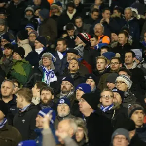 Brighton and Hove Albion Fans in Full Throat at Fulham's Craven Cottage (29DEC14) Brighton and Hove Albion Fans in Full Throat at Fulham's Craven Cottage (29DEC14)
