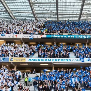 Brighton and Hove Albion Fans Unite: Play-Off Tension at American Express Community Stadium (16MAY16) Brighton and Hove Albion Fans Unite: Play-Off Tension at American Express Community Stadium (16MAY16)