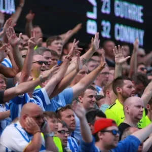 Brighton and Hove Albion Fans in Full Voice during Sky Bet Championship Match vs. Blackburn Rovers (22nd August 2015) Brighton and Hove Albion Fans in Full Voice during Sky Bet Championship Match vs. Blackburn Rovers (22nd August 2015)