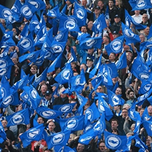 Brighton and Hove Albion Fans Wave Flags in Play-Off Tension (16MAY16)