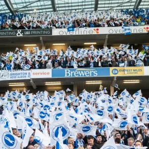 Brighton and Hove Albion Fans Wave Flags in Play-Off Tension (16May16) Brighton and Hove Albion Fans Wave Flags in Play-Off Tension (16May16)