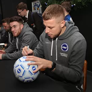 Brighton & Hove Albion FC: 2019/20 Season - Neal Maupay, Dale Stephens, Aaron Connolly, and Adam Webster Sign Autographs at Amex Stadium