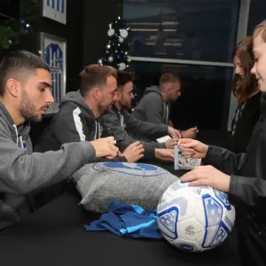 Brighton & Hove Albion FC: 2019/20 Season - Player Signing Session with Neal Maupay, Dale Stephens, Aaron Connolly, and Adam Webster at Amex Stadium Brighton & Hove Albion FC: 2019/20 Season - Player Signing Session with Neal Maupay, Dale Stephens, Aaron Connolly, and Adam Webster at Amex Stadium