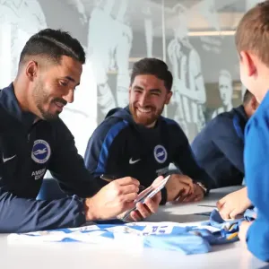 Brighton & Hove Albion FC: Exclusive Player Signing Event - 23rd October 2018 Brighton & Hove Albion FC: Exclusive Player Signing Event - 23rd October 2018