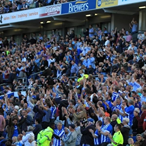 Brighton and Hove Albion FC: Fans in Action during Sky Bet Championship Match vs. Hull City (12th September 2015)
