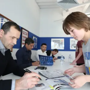 Brighton & Hove Albion FC: Meet and Greet with Chris Hughton, Colin Calderwood, Leon Best, and Christian Walton (17FEB15) Brighton & Hove Albion FC: Meet and Greet with Chris Hughton, Colin Calderwood, Leon Best, and Christian Walton (17FEB15)