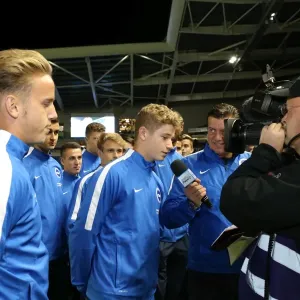 Brighton and Hove Albion FC: U18 Squad Presented at Half Time against Rotherham United (15th September 2015)