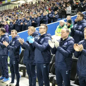 Brighton and Hove Albion: Management Team's Post-Match Applause in Sky Bet Championship Clash vs. Derby County (3 March 2015) Brighton and Hove Albion: Management Team's Post-Match Applause in Sky Bet Championship Clash vs. Derby County (3 March 2015)