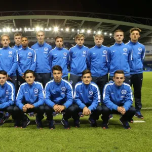 Brighton and Hove Albion U18 Squad Presented at Half Time against Rotherham United, American Express Community Stadium, September 15, 2015