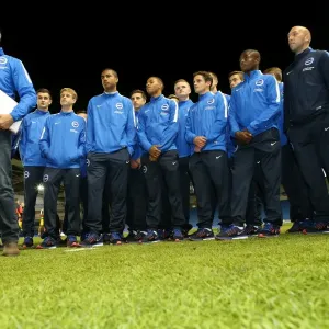 Brighton and Hove Albion U18 Squad Unveiled at Half Time against Rotherham United, American Express Community Stadium (September 15, 2015)