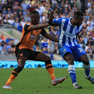 Brighton & Hove Albion vs. Hull City: Kazenga LuaLua Defends Against Moses Odubajo in Sky Bet Championship Showdown (September 12, 2015) Brighton & Hove Albion vs. Hull City: Kazenga LuaLua Defends Against Moses Odubajo in Sky Bet Championship Showdown (September 12, 2015)