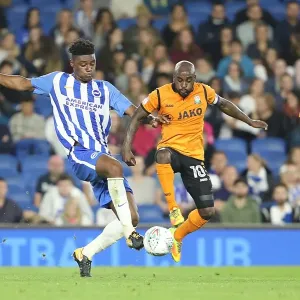 Brighton and Hove Albion vs Barnet: Intense Mid-Match Moment between Rohan Ince and Jamal Campbell-Ryce (22AUG17) Brighton and Hove Albion vs Barnet: Intense Mid-Match Moment between Rohan Ince and Jamal Campbell-Ryce (22AUG17)